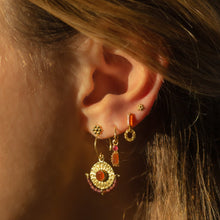 Lade das Bild in den Galerie-Viewer, MUJA JUMA Ohrringe Aubrita, Red Agate, in Gold