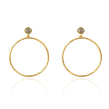 Lade das Bild in den Galerie-Viewer, MUJA JUMA Ohrstecker ROUND, Labradorit, in Gold