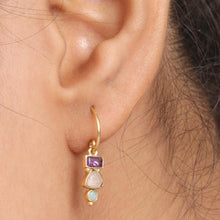 Lade das Bild in den Galerie-Viewer, MUJA JUMA Ohrringe Awá Amethyst , in Gold