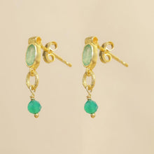 Lade das Bild in den Galerie-Viewer, MUJA JUMA Ohrstecker Komi, Achat & Prenit, in Gold