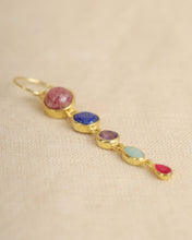 Lade das Bild in den Galerie-Viewer, MUJA JUMA Ohrringe Q’ero, Rhodonit, in Gold