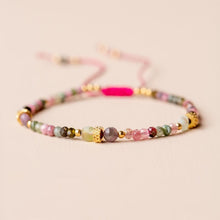 Lade das Bild in den Galerie-Viewer, MUJA JUMA Armband Turmaline & Jade, in Gold