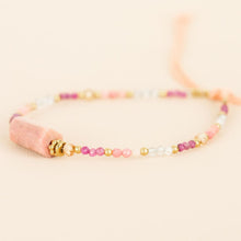 Lade das Bild in den Galerie-Viewer, MUJA JUMA Armband Rhodonit, in Gold
