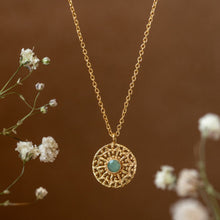 Lade das Bild in den Galerie-Viewer, MUJA JUMA Halskette BLISS, Amazonit, in Gold