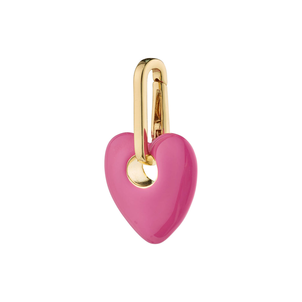 PILGRIM Anhänger CHARM, HEART, Pink, in Gold