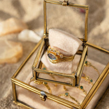 Lade das Bild in den Galerie-Viewer, MUJA JUMA Ring 's SET LUCIA,Mondstein, in Gold