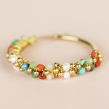 Lade das Bild in den Galerie-Viewer, MUJA JUMA Ohrringe CREOLE Red Jasper, in Gold