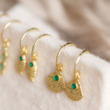Lade das Bild in den Galerie-Viewer, MUJA JUMA Ohrringe SHELL, Grüner Achat