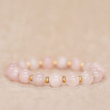 Lade das Bild in den Galerie-Viewer, MUJA JUMA Armband Rosenquarz, in Gold