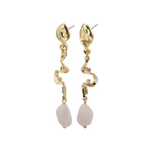 Lade das Bild in den Galerie-Viewer, Pilgrim Ohrringe INTUITION Rosenquarz, in Gold