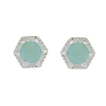 Lade das Bild in den Galerie-Viewer, MUJA JUMA Ohrstecker HEXAGON, Amazonit