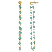 Lade das Bild in den Galerie-Viewer, MUJA JUMA Ohrringe Amazonit, in Gold