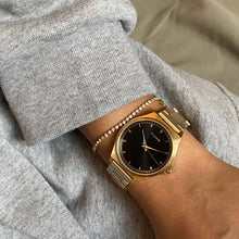 Lade das Bild in den Galerie-Viewer, PILGRIM Uhr Bellerose, Metallband, vergoldet, Schwarz, Ø 35mm