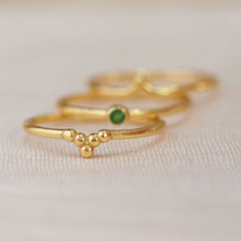 Lade das Bild in den Galerie-Viewer, MUJA JUMA Ring SET OF THREE ADE, Achat, in Gold