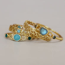 Lade das Bild in den Galerie-Viewer, MUJA JUMA Ring ADORLE, Amazonit in Gold