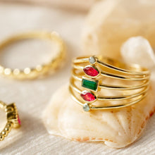 Lade das Bild in den Galerie-Viewer, MUJA JUMA Ring Moana, Rubin & Achat, in Gold