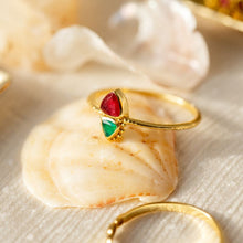 Lade das Bild in den Galerie-Viewer, MUJA JUMA Ring ARISTA, Rubin & Achat, in Gold