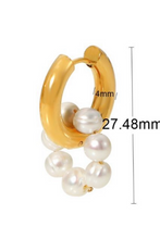 Lade das Bild in den Galerie-Viewer, GLAM & GLORY Ohrringe Creolen Lali Pearl Hoop, in Gold