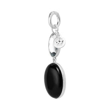 Lade das Bild in den Galerie-Viewer, SENCE Copenhagen Anhänger Charm ESSENTIALS, ONYX, in Silber