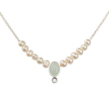 Lade das Bild in den Galerie-Viewer, SENCE Copenhagen Kette DUO, Perlen, Amazonit, in Silber