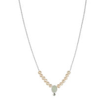 Lade das Bild in den Galerie-Viewer, SENCE Copenhagen Kette DUO, Perlen, Amazonit, in Silber