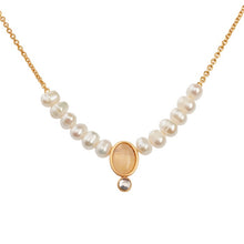 Lade das Bild in den Galerie-Viewer, SENCE Copenhagen Kette DUO, Perlen, Rosenquarz, in Gold