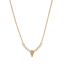 Lade das Bild in den Galerie-Viewer, SENCE Copenhagen Kette DUO, Perlen, Rosenquarz, in Gold