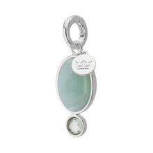 Lade das Bild in den Galerie-Viewer, SENCE Copenhagen Anhänger Charm DUO, Amazonit, in Silber