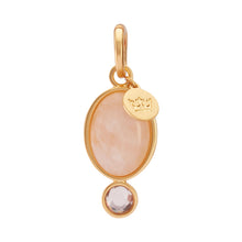 Lade das Bild in den Galerie-Viewer, SENCE Copenhagen Anhänger Charm DUO, Rosenquarz, in Gold