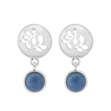 Lade das Bild in den Galerie-Viewer, SENCE Copenhagen Ohrstecker THE DISC Blue, Silber