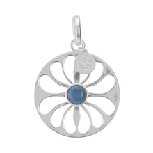 Lade das Bild in den Galerie-Viewer, SENCE Copenhagen Anhänger Charm DISC ROUND, Blau, in Silber