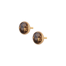 Lade das Bild in den Galerie-Viewer, SENCE Copenhagen Ohrstecker Sparkling- Braun, in Gold