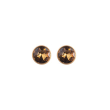 Lade das Bild in den Galerie-Viewer, SENCE Copenhagen Ohrstecker Sparkling- Braun, in Gold