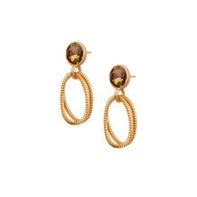 Lade das Bild in den Galerie-Viewer, SENCE Copenhagen Ohrringe MORE, Braun, in Gold