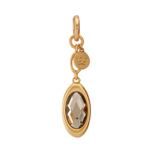 Lade das Bild in den Galerie-Viewer, SENCE Copenhagen Anhänger Charm OVALS, Braun, in Gold