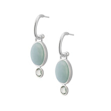 Lade das Bild in den Galerie-Viewer, SENCE Copenhagen Ohrringe DUO Amazonit, in Silber