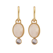 Lade das Bild in den Galerie-Viewer, SENCE Copenhagen Ohrringe DUO Rosenquarz, in Gold