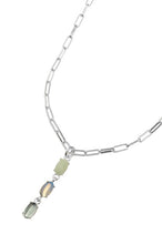 Lade das Bild in den Galerie-Viewer, SENCE Copenhagen Kette THE GRIFF, Amazonit, 60+35cm, in Silber