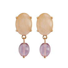 Lade das Bild in den Galerie-Viewer, SENCE Copenhagen Ohrstecker Rosenquarz, in Gold