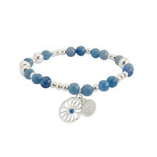 Lade das Bild in den Galerie-Viewer, SENCE Copenhagen Armband THE DISC, Blau Quarz, in Silber