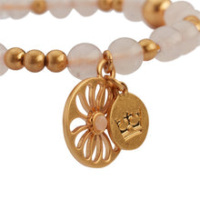 Lade das Bild in den Galerie-Viewer, SENCE Copenhagen Armband THE DISC, Rosenquarz, in Gold