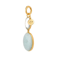 Lade das Bild in den Galerie-Viewer, SENCE Copenhagen Anhänger Charm ESSENTIALS, Aquamarin, in Gold