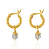 MUJA JUMA Ohrringe Creole Labradorit Hoop, in Gold