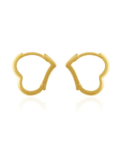 MUJA JUMA Ohrringe Creole Heart Hoop, in Gold