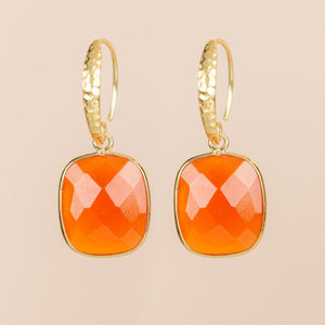 MUJA JUMA Ohrringe HELICONIAN, Rot, Achat, in Gold