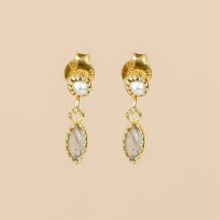 Lade das Bild in den Galerie-Viewer, MUJA JUMA Ohrstecker Fornax, Labradorit, in Gold
