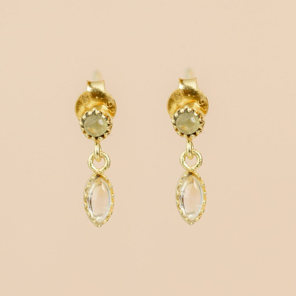 MUJA JUMA Ohrstecker Fornax, Citrin, in Gold