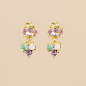 MUJA JUMA Ohrstecker Alphard, Amethyst, in Gold
