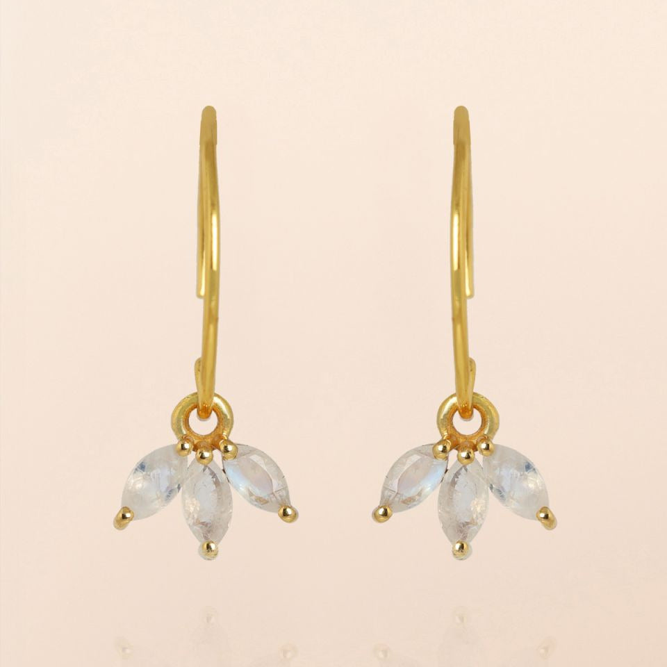 MUJA JUMA Ohrringe Triton, Mondstein, in Gold (Kopie)