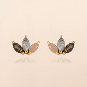 MUJA JUMA Ohrstecker Triton, 3 Stone, in Gold
